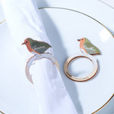 Oakdene Designs Christmas Decorations Personalised Robin Napkin Holders